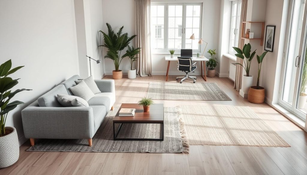 using rugs for space division